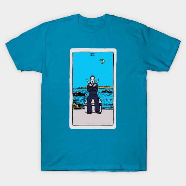 Two of Swords Michael Myers Tarot i T-Shirt by This Is Fun, Isn’t It.